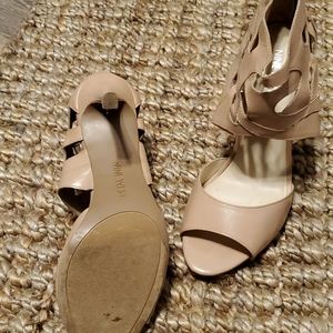 Nine West Open-toed Natural Pink Heel, sz9